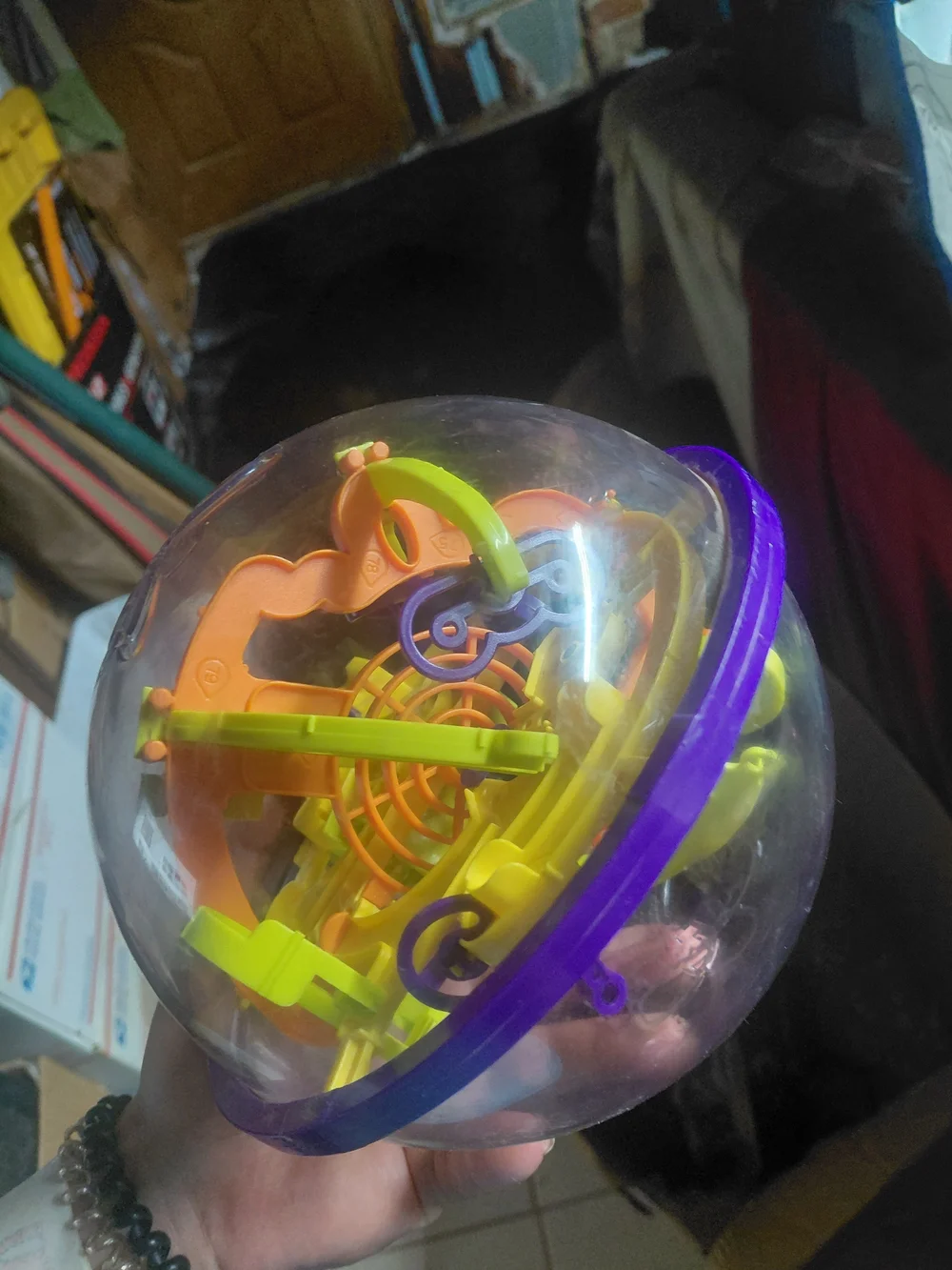 puzzle is the Spin Master Perplexus Original 3D labyrinth game
